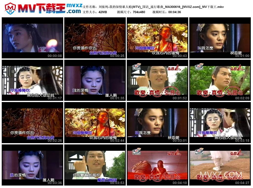 刘依纯-我的深情谁人赔(MTV)_国语_流行歌曲_MA300616